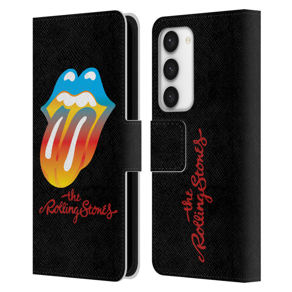 The Rolling Stones Graphics Rainbow Tongue Leather Book Wallet Case Cover For Samsung Galaxy S23 5G