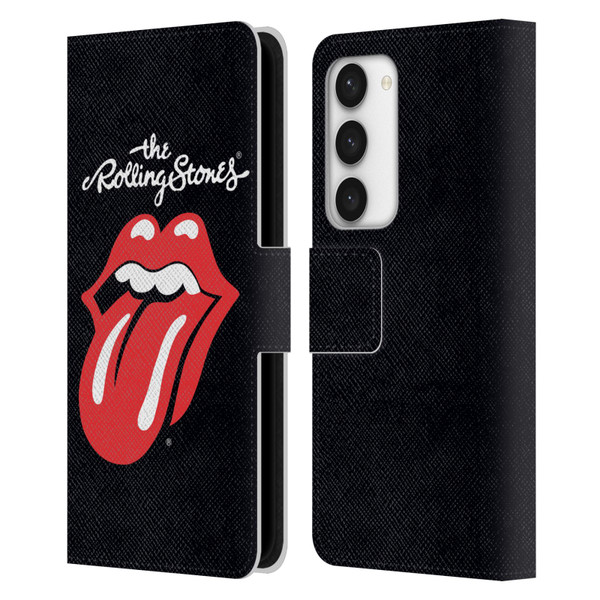 The Rolling Stones Key Art Tongue Classic Leather Book Wallet Case Cover For Samsung Galaxy S23 5G