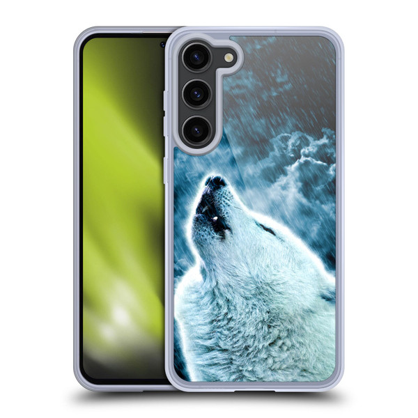 Simone Gatterwe Animals 2 Howling Wolf Soft Gel Case for Samsung Galaxy S23+ 5G