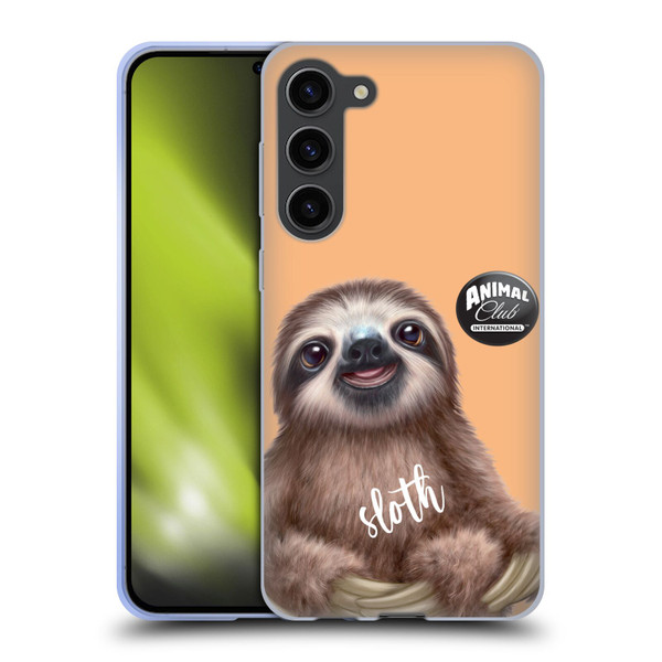 Animal Club International Faces Sloth Soft Gel Case for Samsung Galaxy S23+ 5G