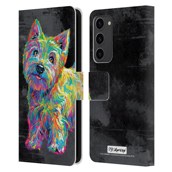P.D. Moreno Animals II Marvin The Westie Dog Leather Book Wallet Case Cover For Samsung Galaxy S23+ 5G