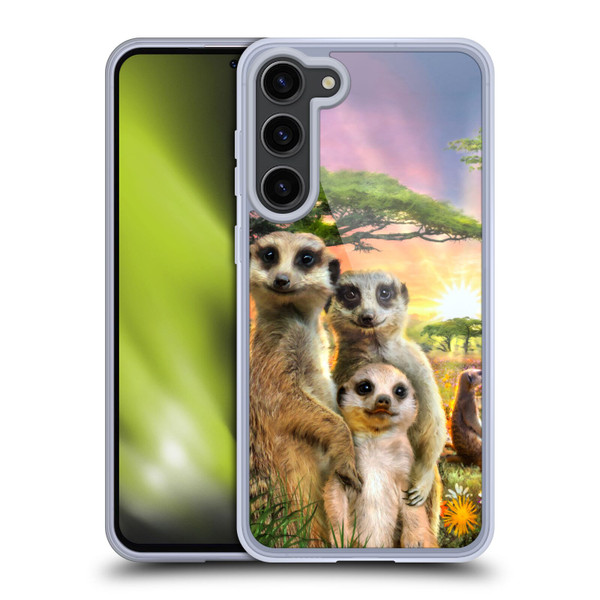 Aimee Stewart Animals Meerkats Soft Gel Case for Samsung Galaxy S23+ 5G