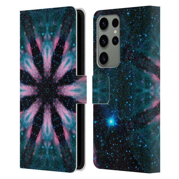 Aimee Stewart Mandala Galactic Leather Book Wallet Case Cover For Samsung Galaxy S23 Ultra 5G