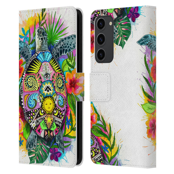 Pixie Cold Animals Turtle Life Leather Book Wallet Case Cover For Samsung Galaxy S23+ 5G