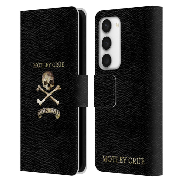 Motley Crue Logos The End Leather Book Wallet Case Cover For Samsung Galaxy S23 5G