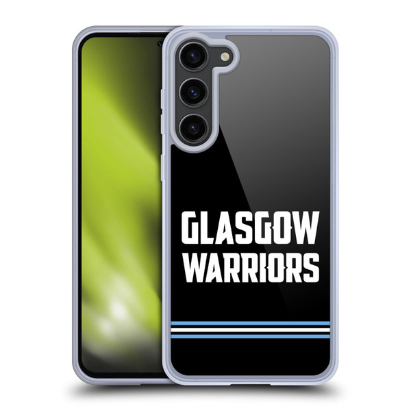 Glasgow Warriors Logo Text Type Black Soft Gel Case for Samsung Galaxy S23+ 5G