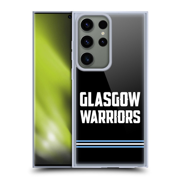 Glasgow Warriors Logo Text Type Black Soft Gel Case for Samsung Galaxy S23 Ultra 5G