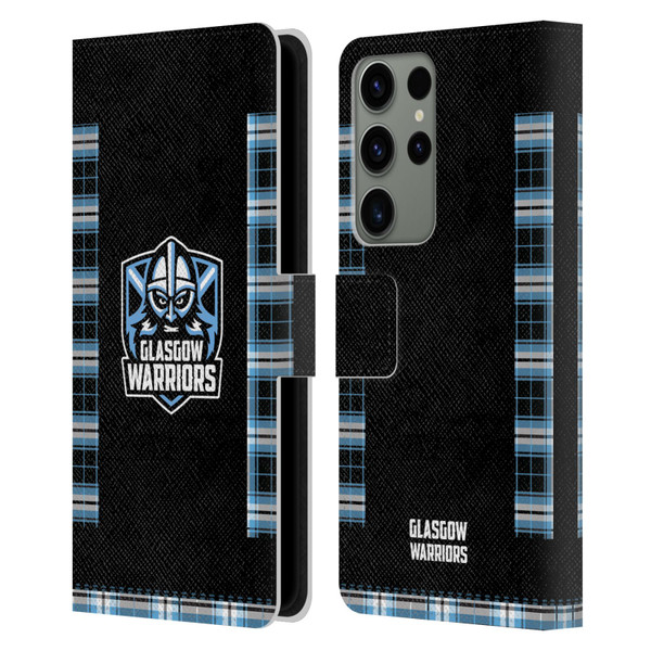 Glasgow Warriors 2020/21 Crest Kit Home Leather Book Wallet Case Cover For Samsung Galaxy S23 Ultra 5G