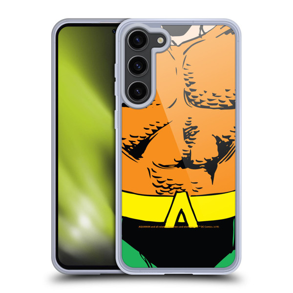 Aquaman DC Comics Logo Uniform Soft Gel Case for Samsung Galaxy S23+ 5G