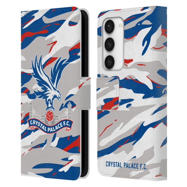 Crystal Palace FC Crest Camouflage Leather Book Wallet Case Cover For Samsung Galaxy S23 5G