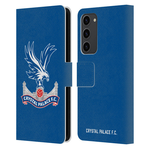 Crystal Palace FC Crest Plain Leather Book Wallet Case Cover For Samsung Galaxy S23+ 5G