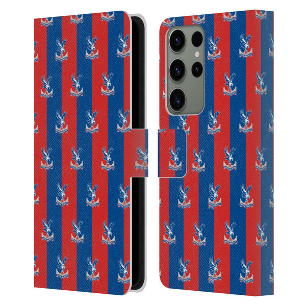Crystal Palace FC Crest Pattern Leather Book Wallet Case Cover For Samsung Galaxy S23 Ultra 5G
