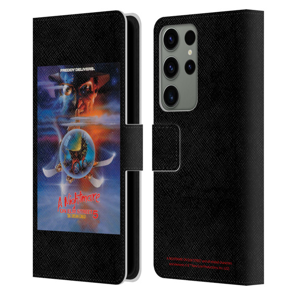 A Nightmare On Elm Street: The Dream Child Graphics Poster Leather Book Wallet Case Cover For Samsung Galaxy S23 Ultra 5G