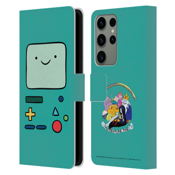 Adventure Time Graphics BMO Leather Book Wallet Case Cover For Samsung Galaxy S23 Ultra 5G