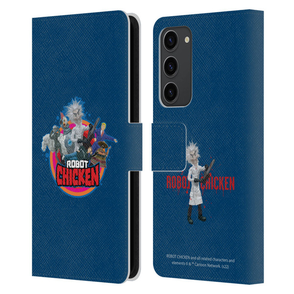 Robot Chicken Graphics Characters Leather Book Wallet Case Cover For Samsung Galaxy S23+ 5G