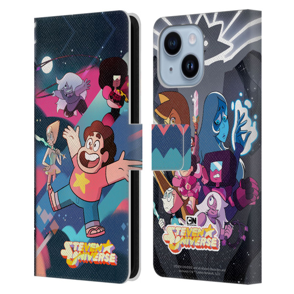 Steven Universe Graphics Characters Leather Book Wallet Case Cover For Apple iPhone 14 Plus