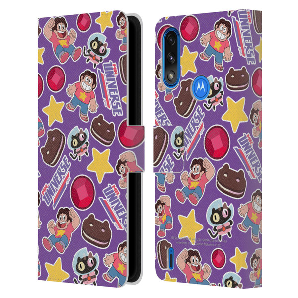 Steven Universe Graphics Icons Leather Book Wallet Case Cover For Motorola Moto E7 Power / Moto E7i Power