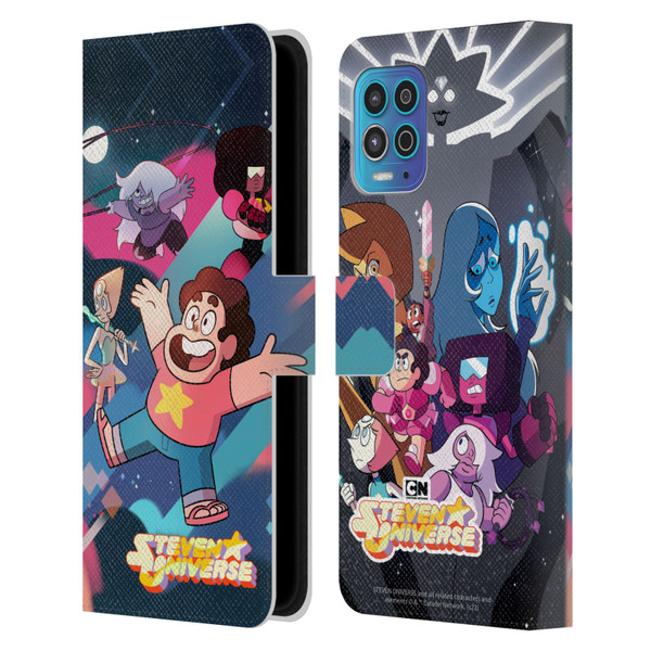 Steven Universe Graphics Characters Leather Book Wallet Case Cover For Motorola Moto G100