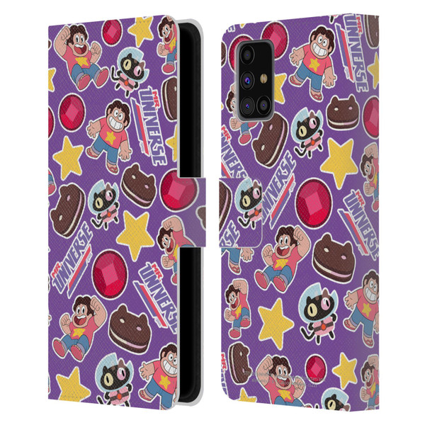 Steven Universe Graphics Icons Leather Book Wallet Case Cover For Samsung Galaxy M31s (2020)