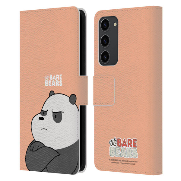 We Bare Bears Character Art Panda Leather Book Wallet Case Cover For Samsung Galaxy S23+ 5G