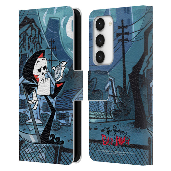 The Grim Adventures of Billy & Mandy Graphics Grim Leather Book Wallet Case Cover For Samsung Galaxy S23 5G