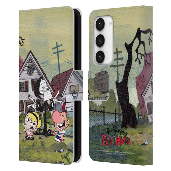 The Grim Adventures of Billy & Mandy Graphics Poster Leather Book Wallet Case Cover For Samsung Galaxy S23 5G