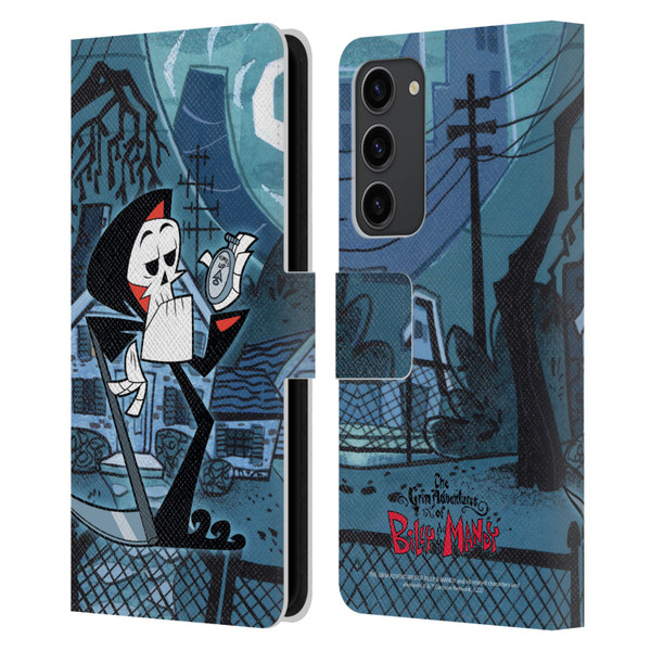 The Grim Adventures of Billy & Mandy Graphics Grim Leather Book Wallet Case Cover For Samsung Galaxy S23+ 5G