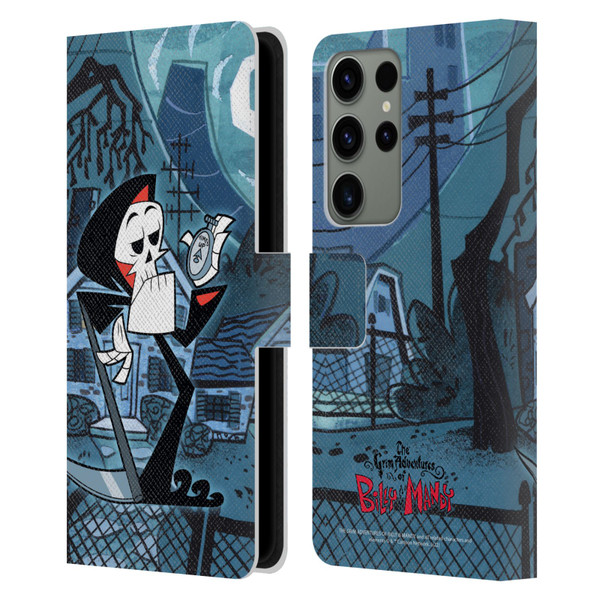 The Grim Adventures of Billy & Mandy Graphics Grim Leather Book Wallet Case Cover For Samsung Galaxy S23 Ultra 5G