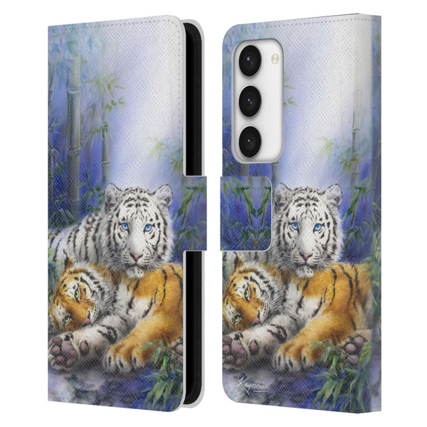 Kayomi Harai Animals And Fantasy Asian Tiger Couple Leather Book Wallet Case Cover For Samsung Galaxy S23 5G