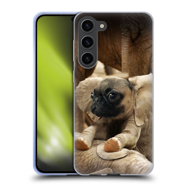 Pixelmated Animals Surreal Wildlife Pugephant Soft Gel Case for Samsung Galaxy S23+ 5G