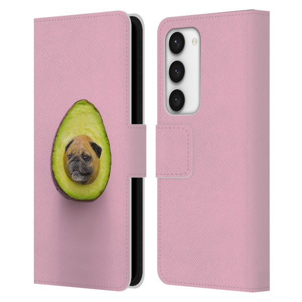 Pixelmated Animals Surreal Pets Pugacado Leather Book Wallet Case Cover For Samsung Galaxy S23 5G
