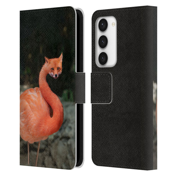 Pixelmated Animals Surreal Wildlife Foxmingo Leather Book Wallet Case Cover For Samsung Galaxy S23 5G
