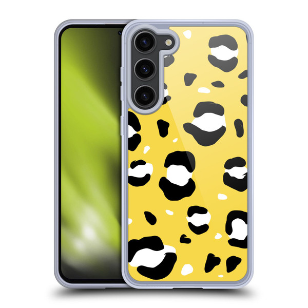 Grace Illustration Animal Prints Yellow Leopard Soft Gel Case for Samsung Galaxy S23+ 5G