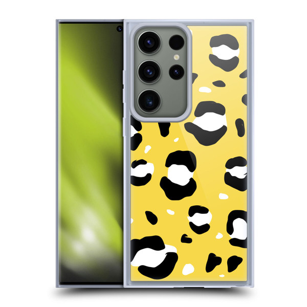 Grace Illustration Animal Prints Yellow Leopard Soft Gel Case for Samsung Galaxy S23 Ultra 5G