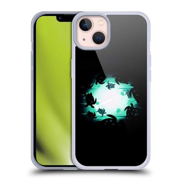 Alyn Spiller Animal Art Turtles Soft Gel Case for Apple iPhone 13