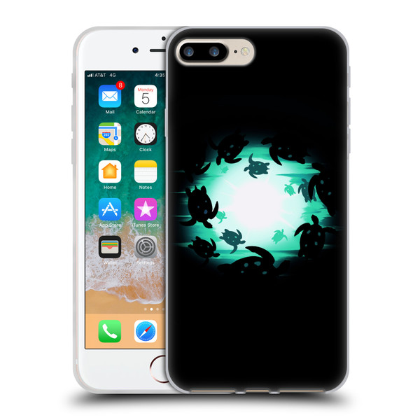 Alyn Spiller Animal Art Turtles Soft Gel Case for Apple iPhone 7 Plus / iPhone 8 Plus