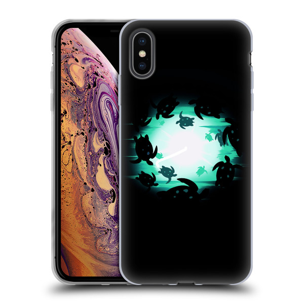 Alyn Spiller Animal Art Turtles Soft Gel Case for Apple iPhone XS Max