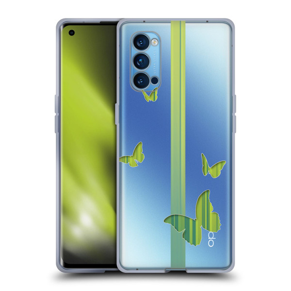 Alyn Spiller Animal Art Butterflies Soft Gel Case for OPPO Reno 4 Pro 5G