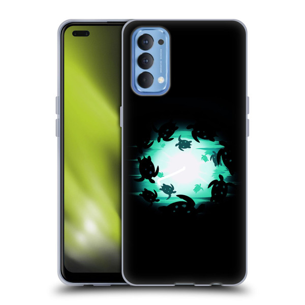 Alyn Spiller Animal Art Turtles Soft Gel Case for OPPO Reno 4 5G