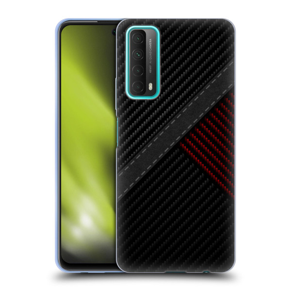 Alyn Spiller Carbon Fiber Stitch Soft Gel Case for Huawei P Smart (2021)