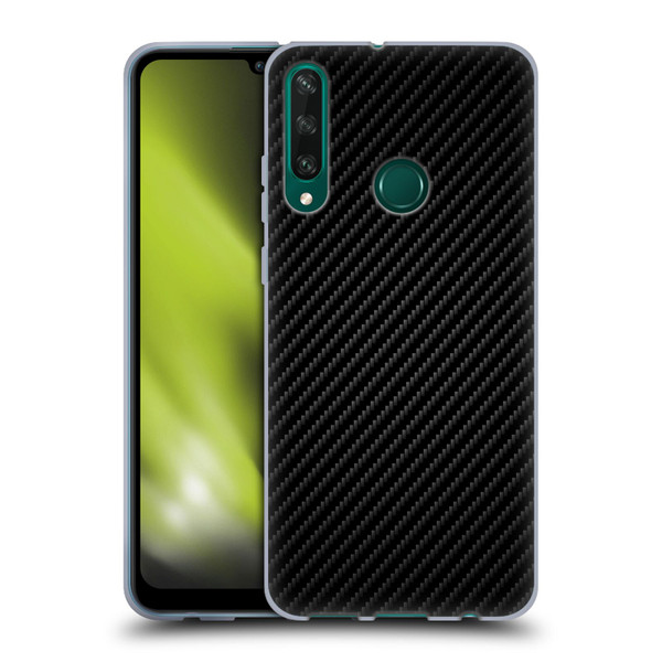 Alyn Spiller Carbon Fiber Plain Soft Gel Case for Huawei Y6p