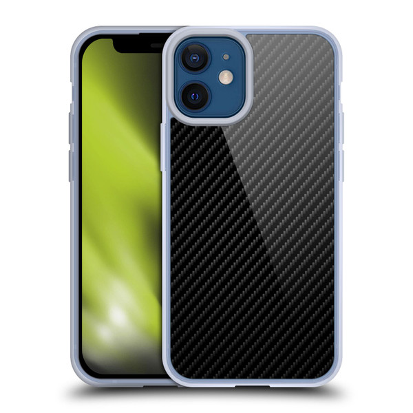 Alyn Spiller Carbon Fiber Plain Soft Gel Case for Apple iPhone 12 Mini & MagSafe