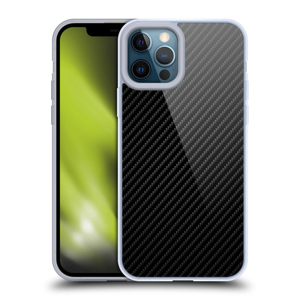 Alyn Spiller Carbon Fiber Plain Soft Gel Case for Apple iPhone 12 Pro Max & MagSafe