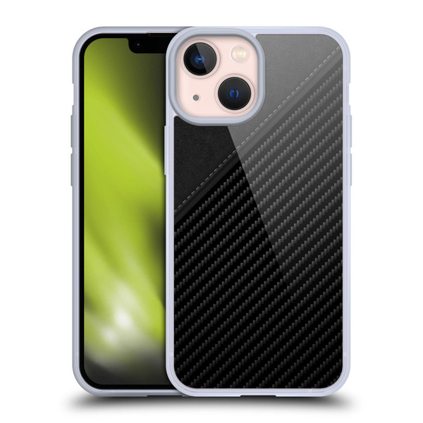 Alyn Spiller Carbon Fiber Leather Soft Gel Case for Apple iPhone 13 Mini