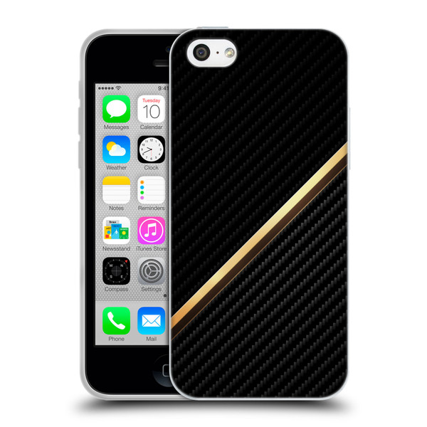 Alyn Spiller Carbon Fiber Gold Soft Gel Case for Apple iPhone 5c