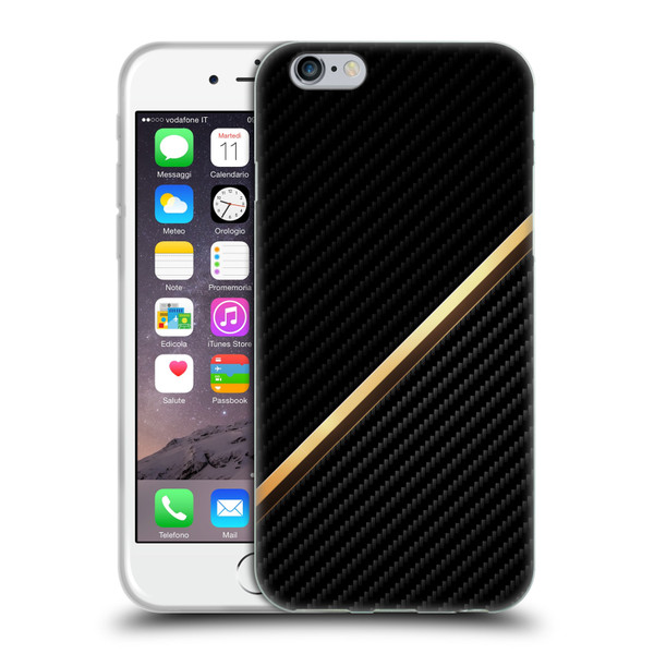 Alyn Spiller Carbon Fiber Gold Soft Gel Case for Apple iPhone 6 / iPhone 6s