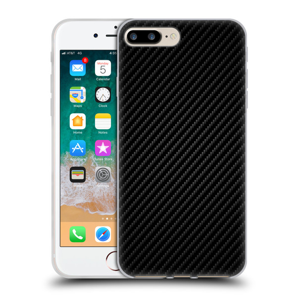 Alyn Spiller Carbon Fiber Plain Soft Gel Case for Apple iPhone 7 Plus / 8 Plus & MagSafe