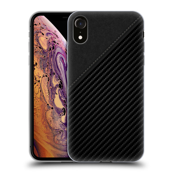 Alyn Spiller Carbon Fiber Leather Soft Gel Case for Apple iPhone XR