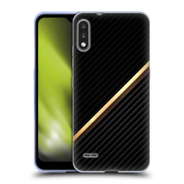 Alyn Spiller Carbon Fiber Gold Soft Gel Case for LG K22