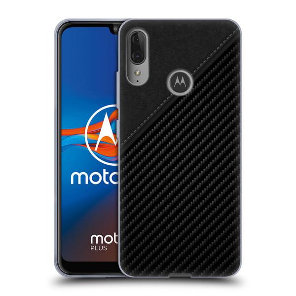 Alyn Spiller Carbon Fiber Leather Soft Gel Case for Motorola Moto E6 Plus